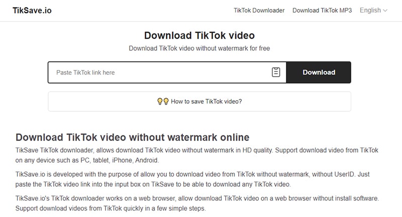 TikTok Video Downloader Online